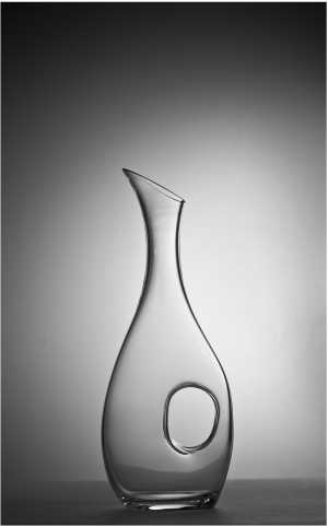 Black-Line Glass Vase by Ron Pierce
